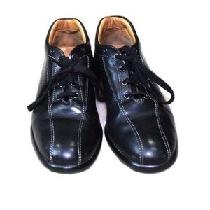 TOD’S Black Leather Lace-Up Sneakers Mens Size 8 Casual Driving Shoes